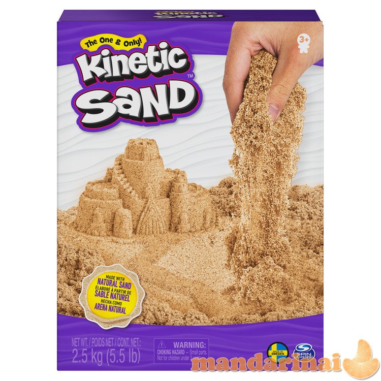 KINETIC SAND Kinetinis smėlis, rudas, 2,5 kg