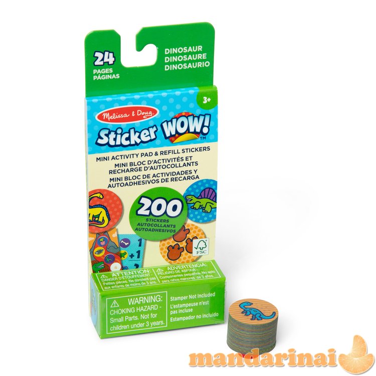 MELISSA & DOUG „Sticker WOW!“ lipdukai „Dinozauras“