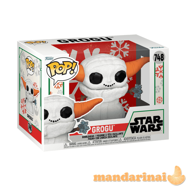 FUNKO POP! Vinilinė figūrėlė: Star Wars: The Mandalorian -  Holiday Grogu snowman (The Child)