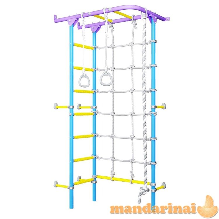 Sporto kompleksas (gimnastikos sienelė) SANRO S4 šviesiai violetinė-žydra, 219,6x70,2x119cm