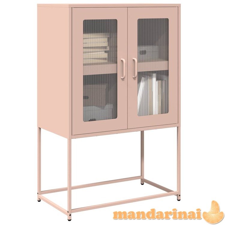 Highboard pink 68x39x107 cm plienas