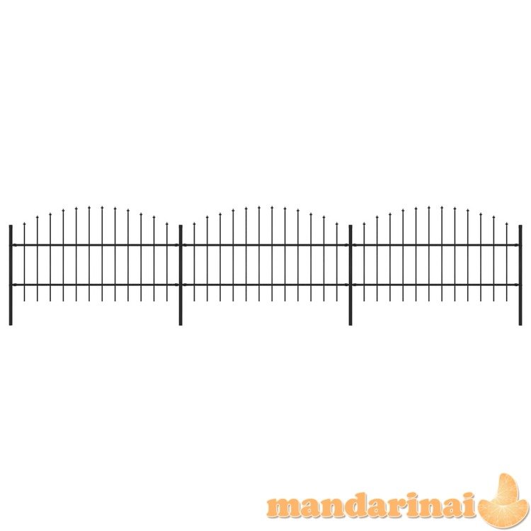 Sodo tvora su iečių viršug., juoda, (0,75-1)x5,1m, plienas
