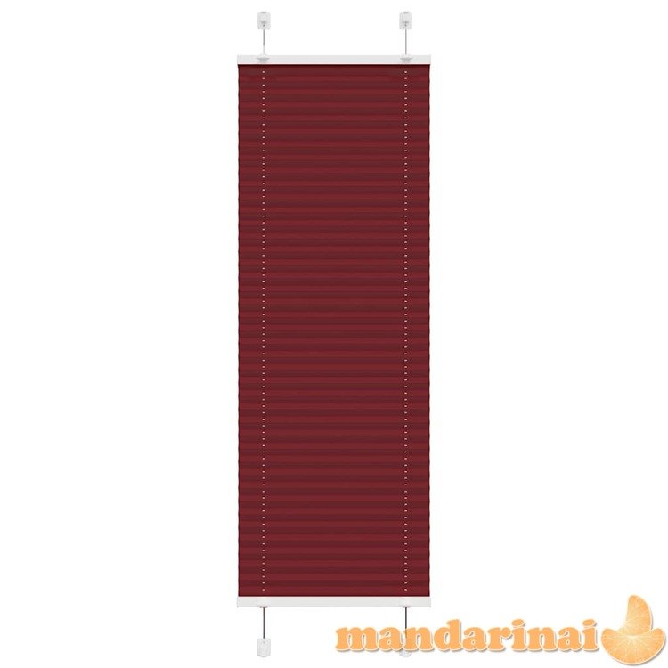 Plisuota žaliuze bordo raudona 40x150 cm audinio plotis 39,4 cm