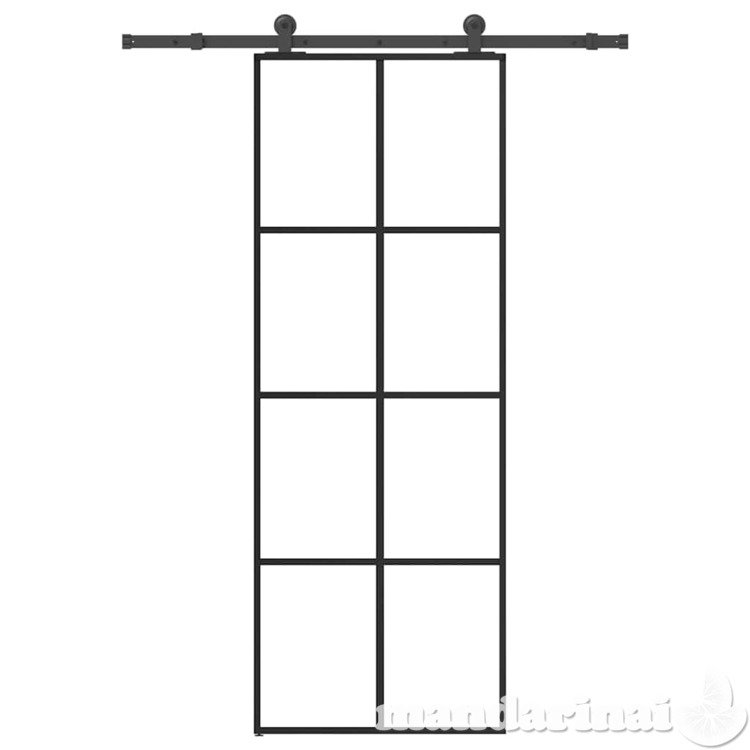 Stumdomos durys su įrangos rinkiniu, 76x205cm, esg ir aliuminis