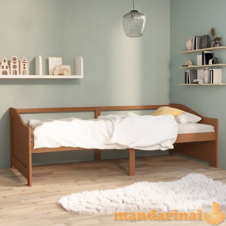 Trivietė lova, medaus ruda, 90x200cm, pušies medienos masyvas