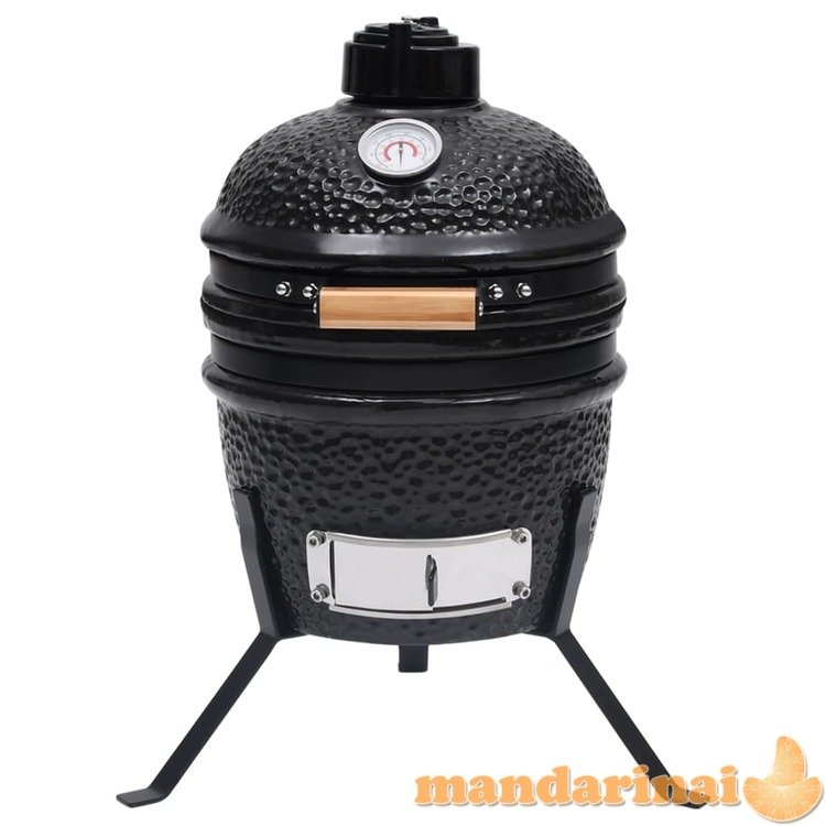 Keramikinė kamado kepsninė-rūkykla, 56 cm, juoda spalva