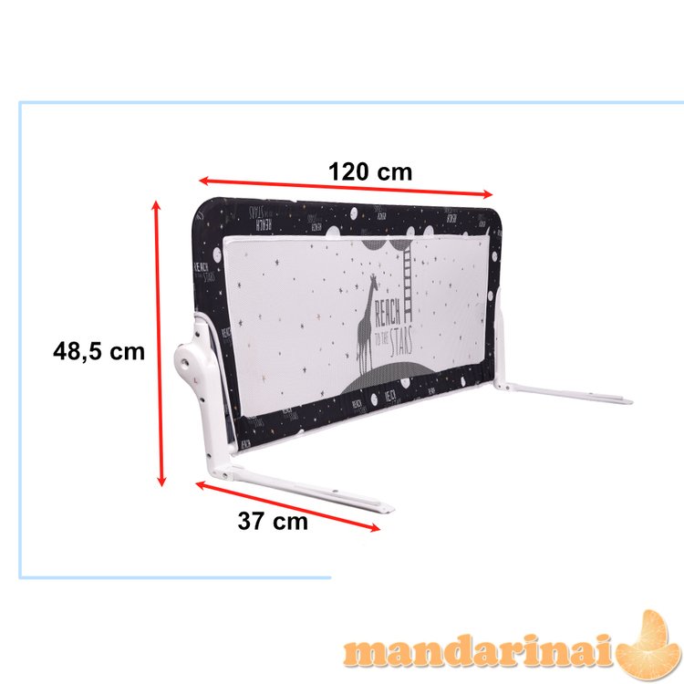 Saugių vartų užtvaras lovos apsauga 120cm juoda