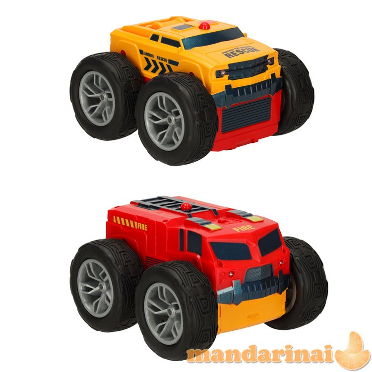 RC Revolt 2 Sided Rescue Racer nuotoliniu būdu valdomas automobilis mėlynos spalvos