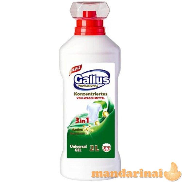 GALLUS skalbimo gelis 2L 57p 3in1 UNIVERSALUS 