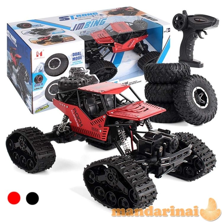 RC Rock Crawler 4x4 automobilis LHC012 auto 2-in-1 raudonas