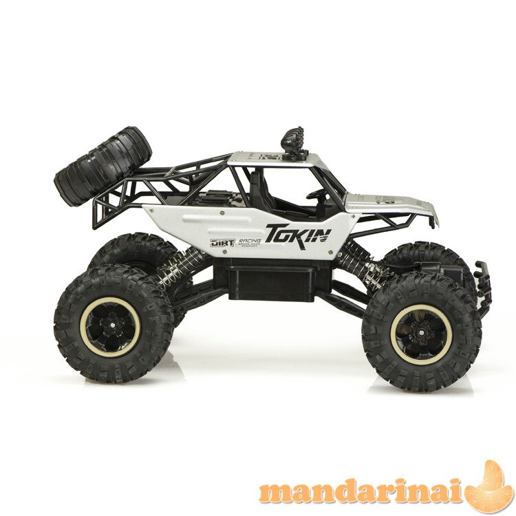 RC automobilis Rock Crawler 1:12 4WD METAL sidabras