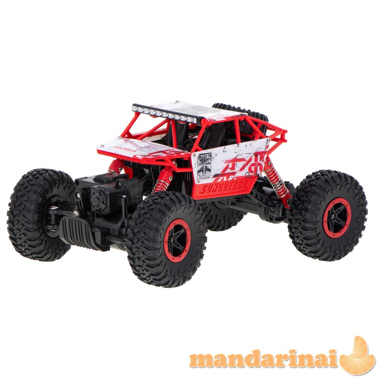 RC automobilis Rock Crawler HB 2.4GHz 1:18 raudonas