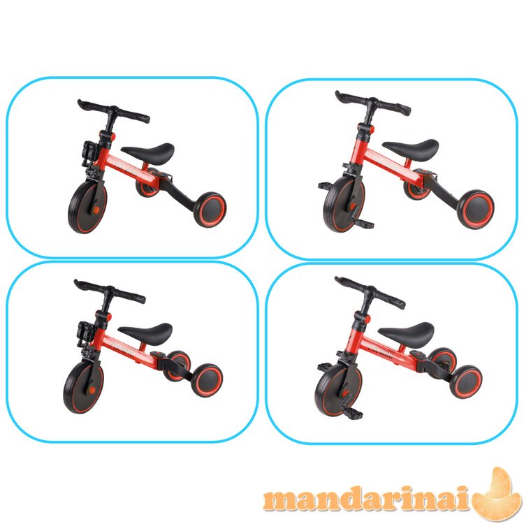 Trike Fix Mini visureigis triratis 3 in 1 su raudonais pedalais