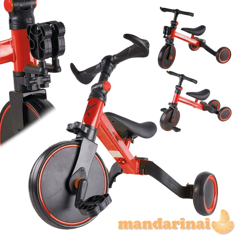 Trike Fix Mini visureigis triratis 3 in 1 su raudonais pedalais