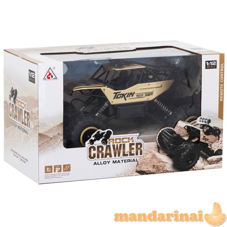 RC automobilis Rock Crawler 1:12 4WD METAL auksas