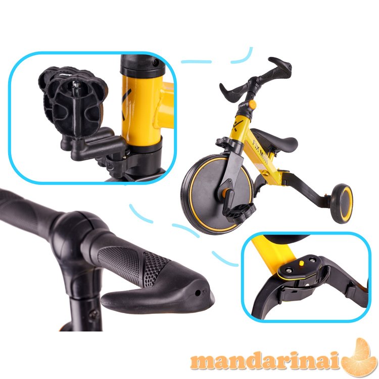 Trike Fix Mini visureigis triratis 3 in 1 su geltonais pedalais